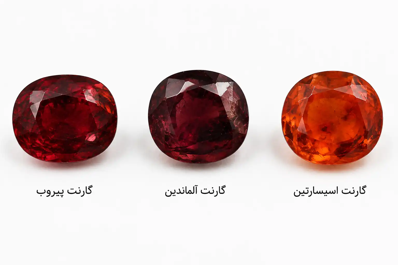 گارنت پیروب و اسپسارتین و آلماندین