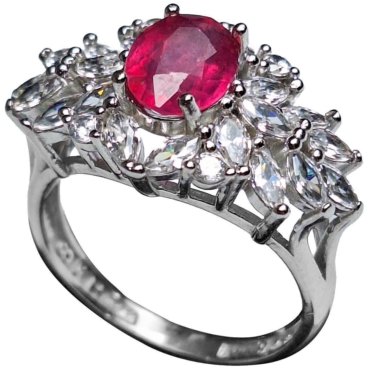 انگشتر نقره زنانه یاقوت سرخ آفریقایی پرمخراج