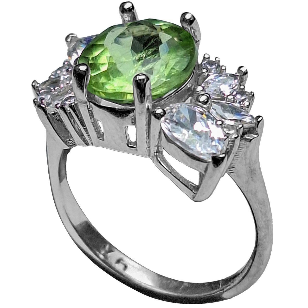 انگشتر نقره زنانه زبرجد آفریقایی