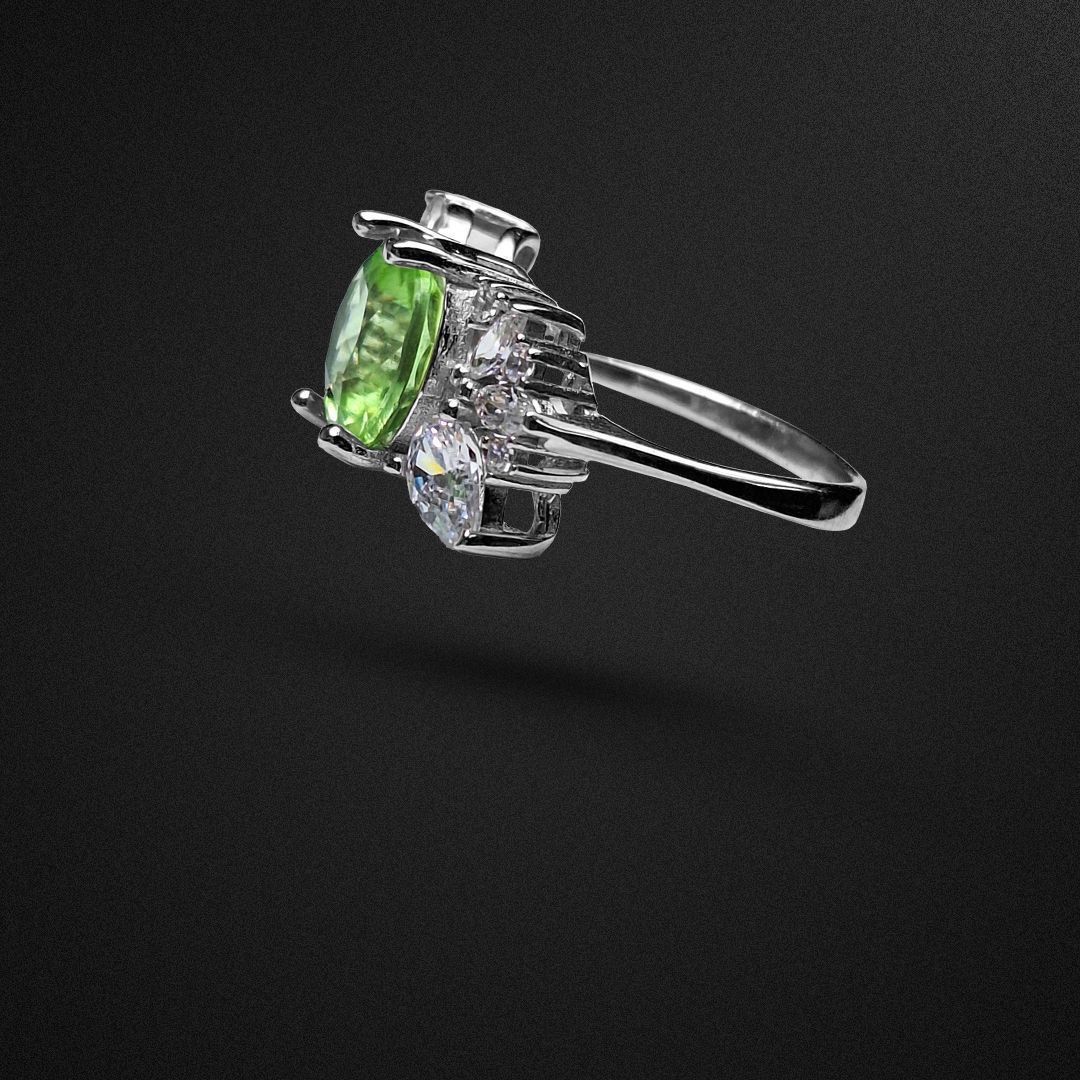 انگشتر نقره زنانه زبرجد آفریقایی