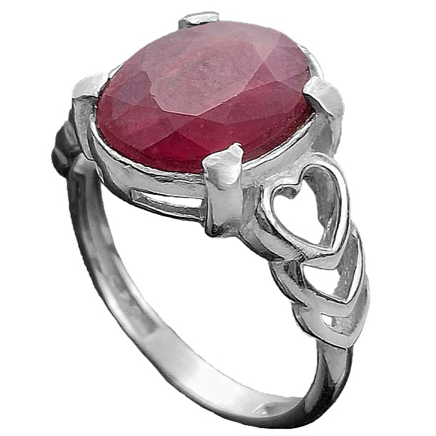 انگشتر نقره زنانه نگین یاقوت سرخ