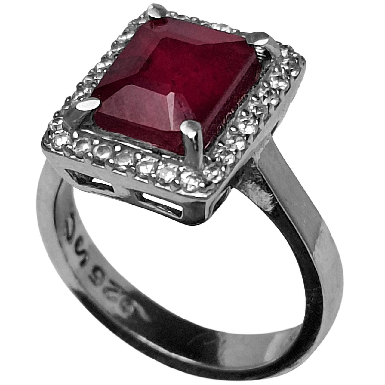 انگشتر نقره زنانه یاقوت سرخ