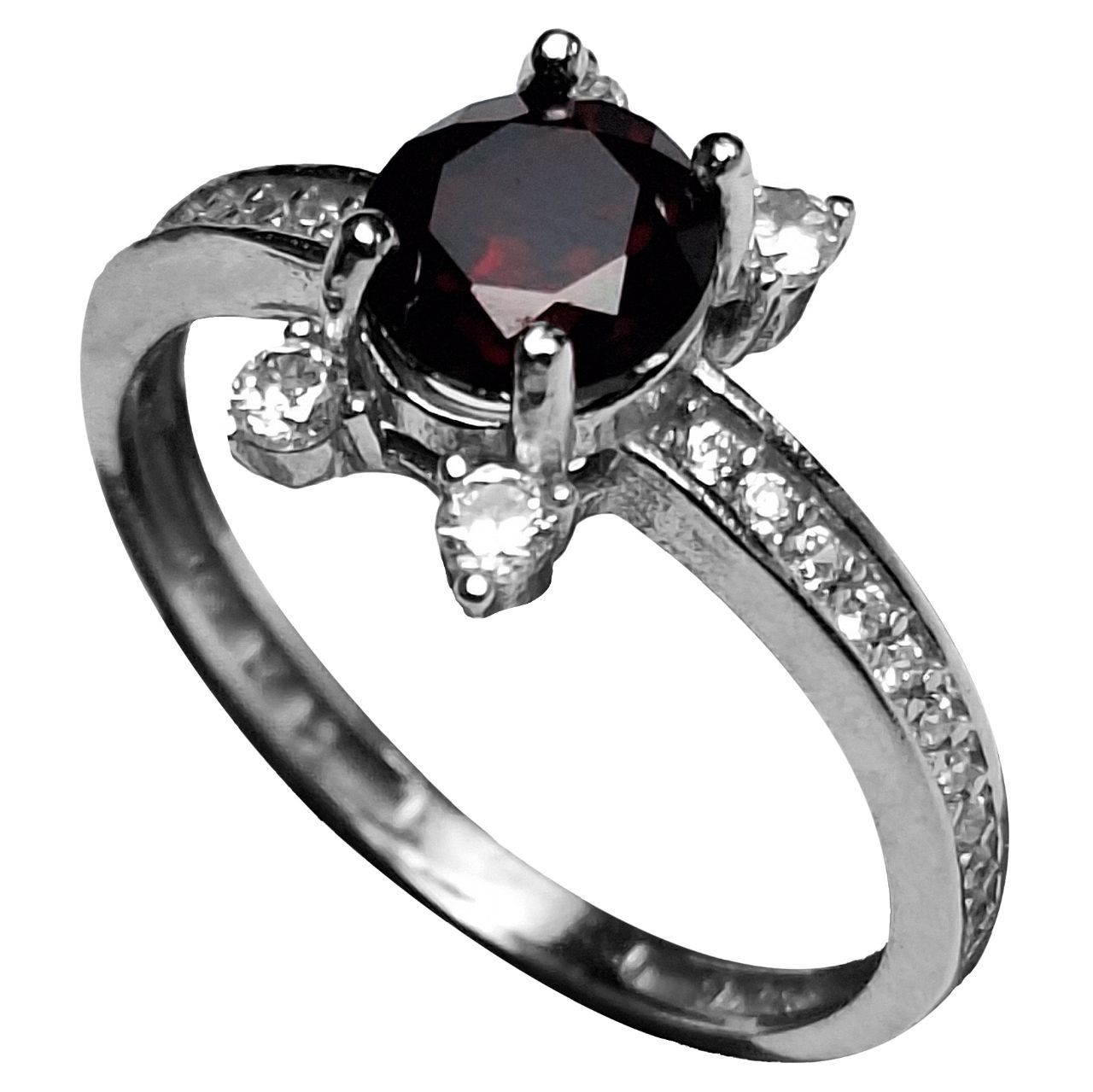 انگشتر نقره زنانه گارنت رودولایت 