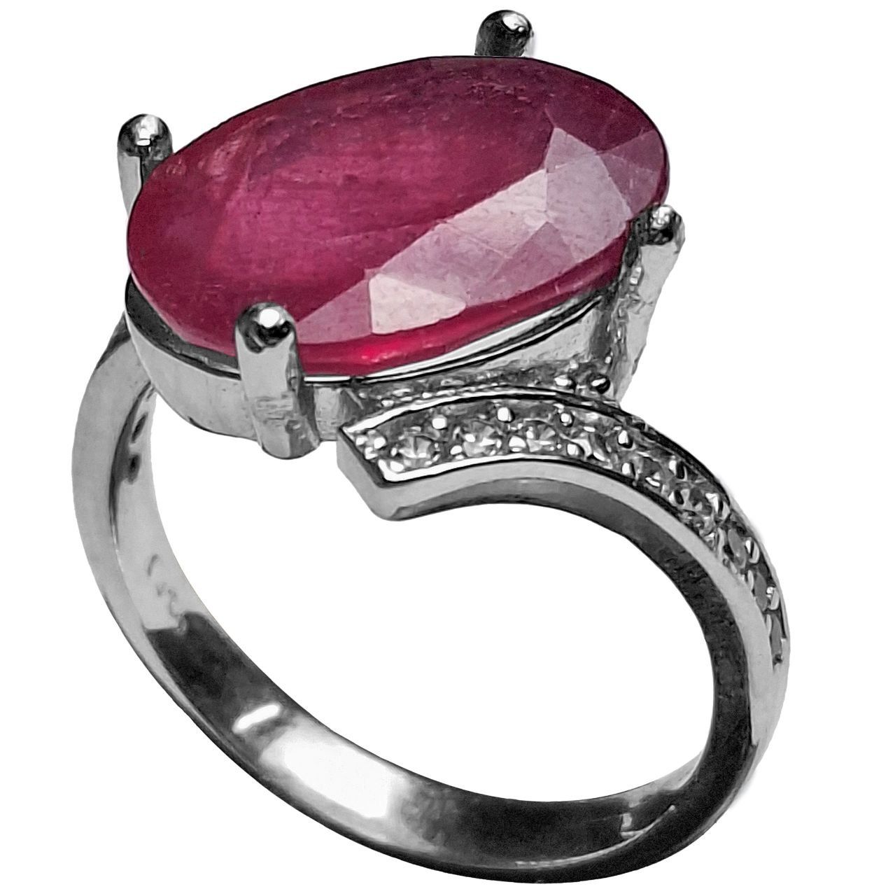 انگشتر نقره زنانه یاقوت سرخ آفریقایی