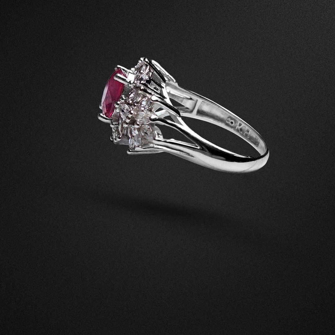 انگشتر نقره زنانه یاقوت سرخ آفریقایی پرمخراج