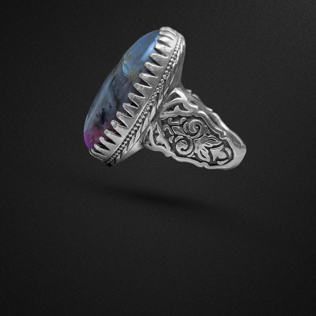  انگشتر نقره مردانه لابرادوریت