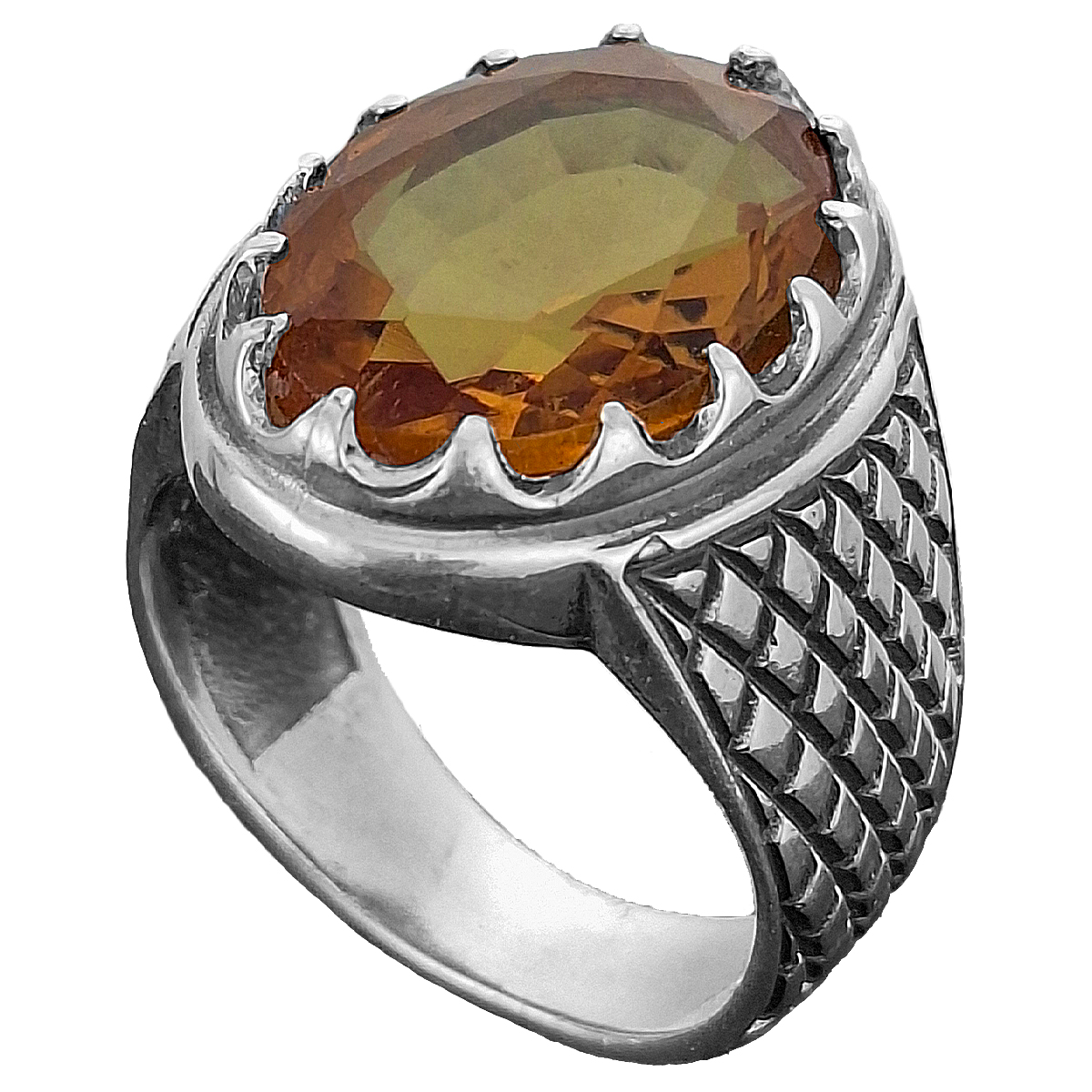  انگشتر نقره مردانه الکساندیت رکاب حصیری