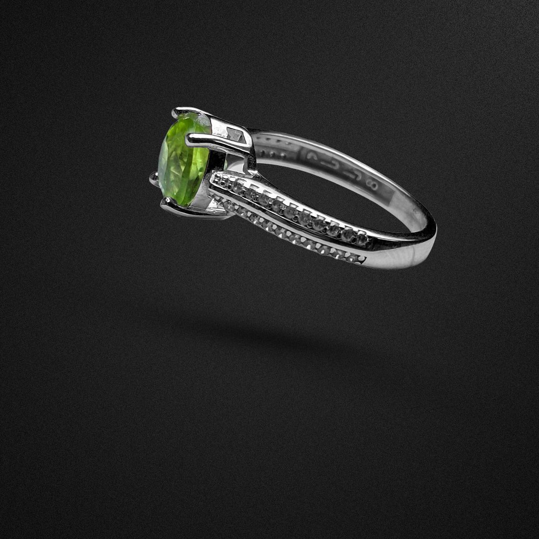 انگشتر نقره زنانه زبرجد افریقایی