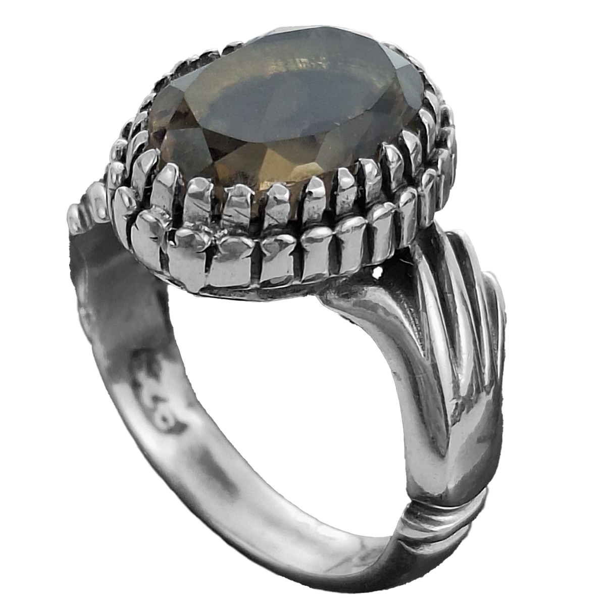 انگشتر نقره مردانه کوارتز رکاب دست دلبر