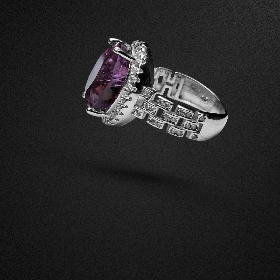 انگشتر نقره زنانه آمیتیست رولکسی